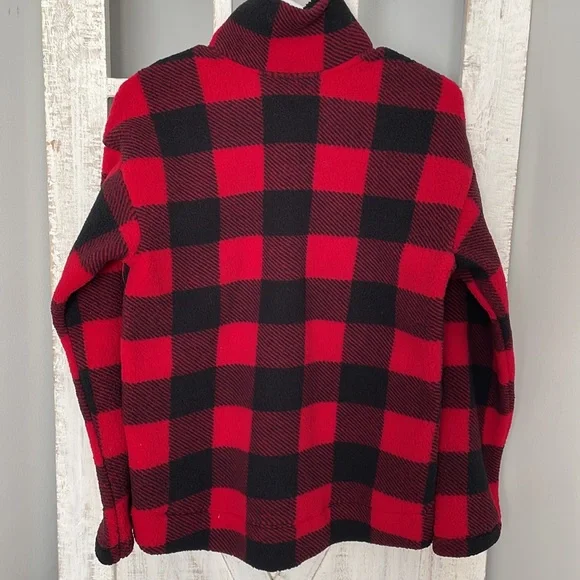 NWT Old Navy Buffalo Plaid Pullover Quarter Zip Fleece - Picture 2 of 9